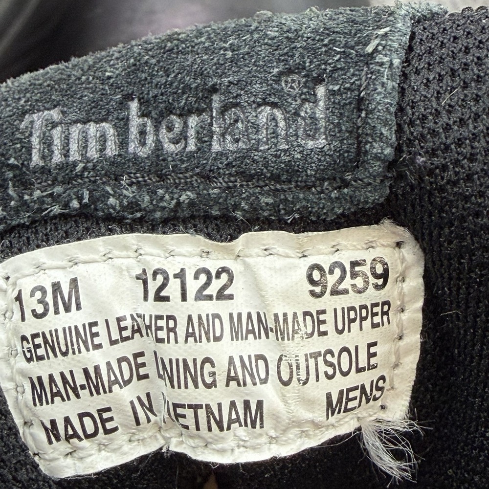 Timberland 12122 Waterproof Hiking Work Boots Black Leather Men's Size 13 M - Picture 7 of 8